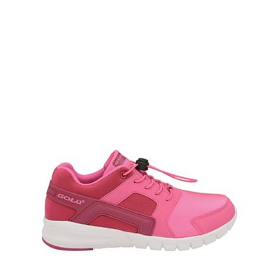 Girls' pink/beetroot 'Santo Toggle' trainers